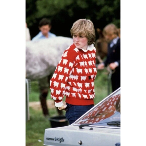 warm & Wonderful Sweaters - Warm & Wonderful x Rowing Blazers Princess Diana Black Sheep Wool Sweater Size S